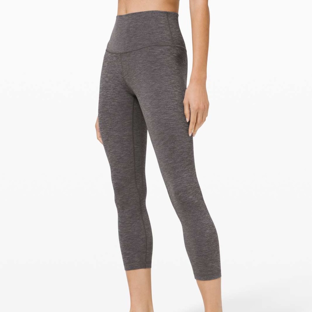 Lululemon Align Crop 23” Heathered Black Leggings